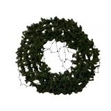 42" Round Faux Wreath w/ string lights
