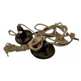 Cast Iron Mushroom-Style Boat Anchors w/ rope