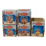 5 Christmas Streets Lighted Houses in boxes