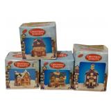 4 Christmas Streets Lighted Houses in boxes