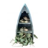 Wood Boat Shape Wall Shelf - 38 x 17 x 11