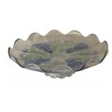 Vintage Scalloped Glass Serving Dish - 4 x 14