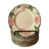 12 Franciscan Plates - 8" Round