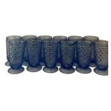 12 Blue Footed Glasses - 6" Tall