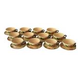12 Franciscan Cups & Saucers - 2.25 x 4 x 6