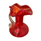 Crackle Glass Mini Pitcher - 5 x 4 x 3