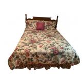 Queen Size Bed w/ Bedding - 48 x 83 x 62