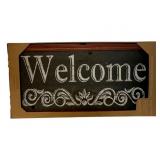 2 Wood Signs - Welcome & Thanks