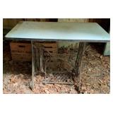 Vintage Metal Top Singer Sewing Stand