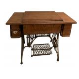 Antique Treadle Sewing Machine - 29.5 x 36 x 18