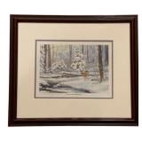 Framed Print "Deer Creek Hideaway" Signed