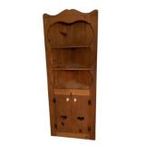 Farmhouse Pine Corner Cupboard