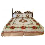 King Size Bed w/ Bedding - 55 x 77 x 84