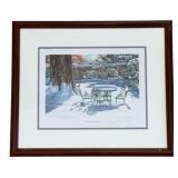 Framed Print "Garden Party" - Signed - 15 x 12.25