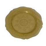 Amber Depression Glass Plate - 11" round