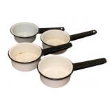 4 Enamelware Pots