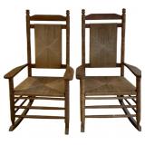2 Vintage Wood Porch Rockers