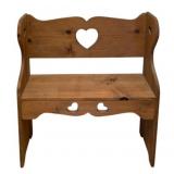 Wood Bench - 33 x 29 x 12