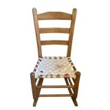 Antique Wooden Ladder Back Rocking Chair