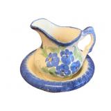 Vintage Ceramic Bowl & Pitcher - 5 x 5.5