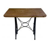 Wood/Metal Base Table - 39 x 36 x 24