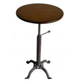 Wood Round Rustic End Table