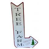 Metal Tree Farm Arrow Sign - 24 x 13