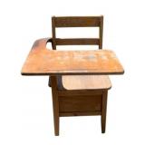 Vintage Old School House Desk & Chair