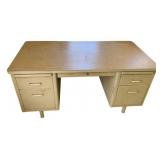Vintage 4-Drawer Metal Steelcase Desk