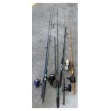 Assorted Fishing Rods w/ Reels