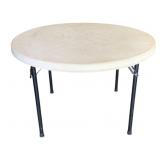 Plastic Round Folding Table - 29.5 x 48