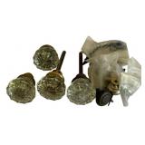 Assorted Vintage Glass Knobs & more