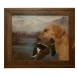 Framed Oil on Board, signed - 21 x 28.5