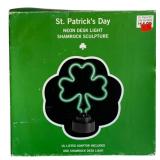 Neon Desk Light Shamrock Sculpture in box