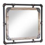 Furniture of America Black & Tan Framed Mirror