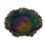 Iridescent Carnival Glass Plate - 10.5" round