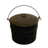 Metal Bucket w/ lid - 7 x 6