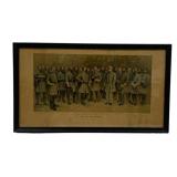 Vintage "Lee and His Generals" Print 17"x29.5"