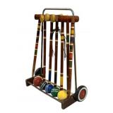 Vintage Croquet Set 22"x29"x10"