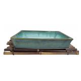 Vintage Japanese Bonsai Tray on bamboo stand