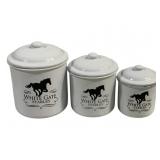 White Gate Stables 3 pc Canister Set