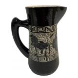 Black & White Sgraffito Pottery Procession Jug