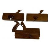3 Wooden Planes - 9.5 x 11 x 9.5