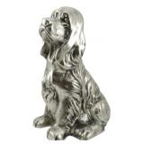 Silver-Tone Metal Dog Figure 13.5"
