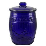 Cobalt Glass Planters Jar w/ Lid 13"x8"