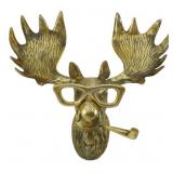 Whimsical Moose Wall Mount w/ Glasses & Pipe