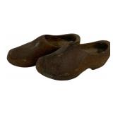 Pair of Wooden Clogs - 13 x 5 x 5