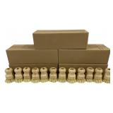 72 Bamboo Handle Brushes - 3.25" Tall