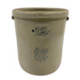12 Gallon Western Stoneware Crock - As Is/Cracked