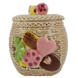 Vintage Napco Basketware Cookie Jar 8"x10"